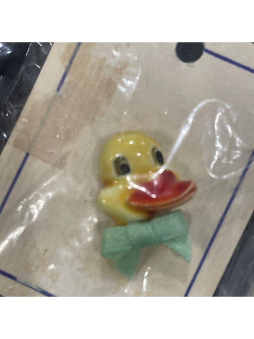 Duck Pin Vintage Easter Yellow Duck Children's Pin Rubber Duckie